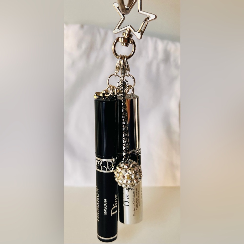 Dior Set of 2 Mini Mascara Keyfob Bag Charm Diorshow + Iconic Overcurl